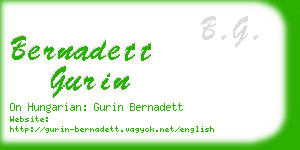 bernadett gurin business card